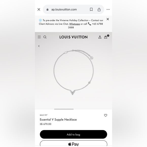 Authentic Louis Vuitton Essential V Supple Necklace - Picture 6 of 6
